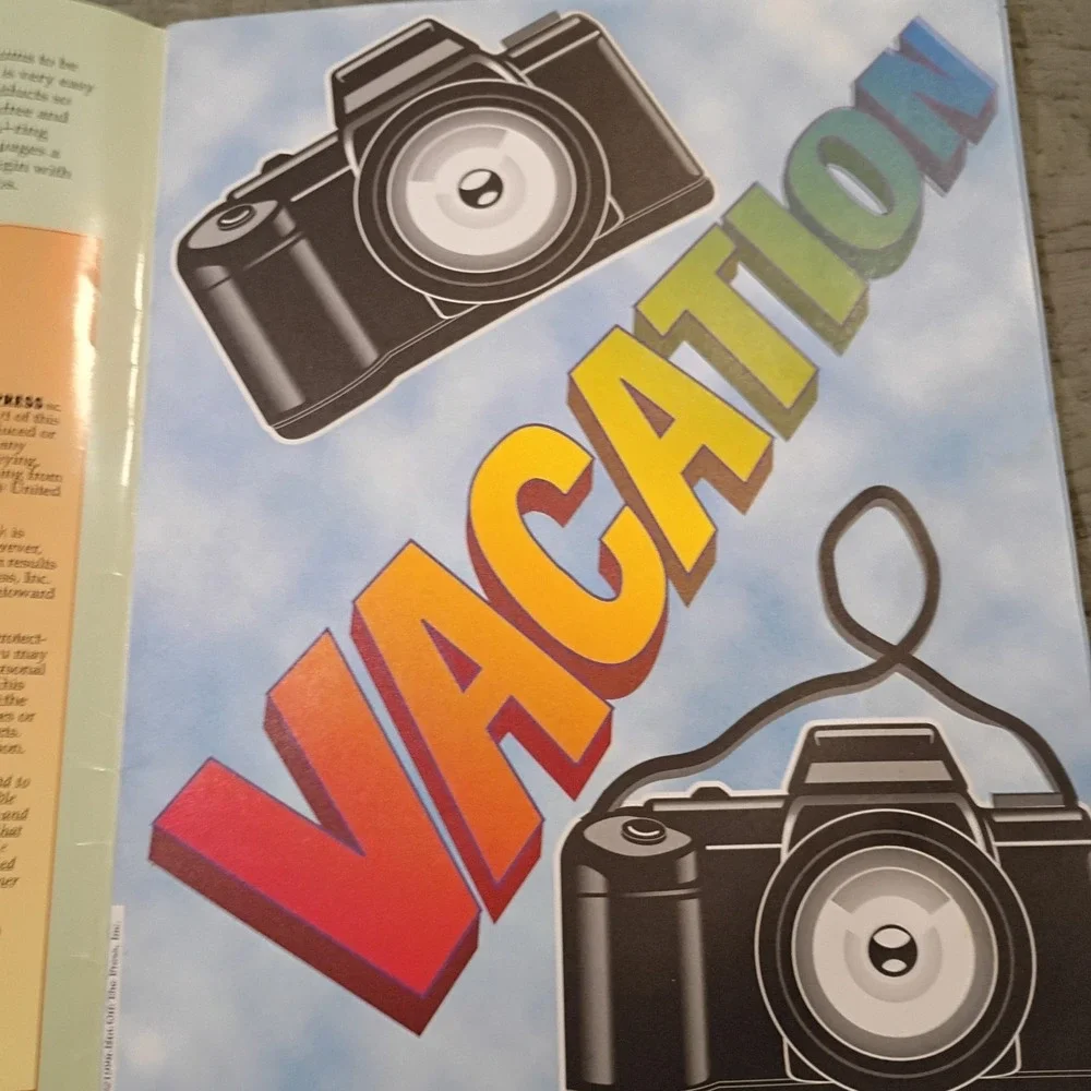 Fiskars Paper Pizazz Vacation Scrapbook Acid Free Sheets Book 1996 VTG‎ Used